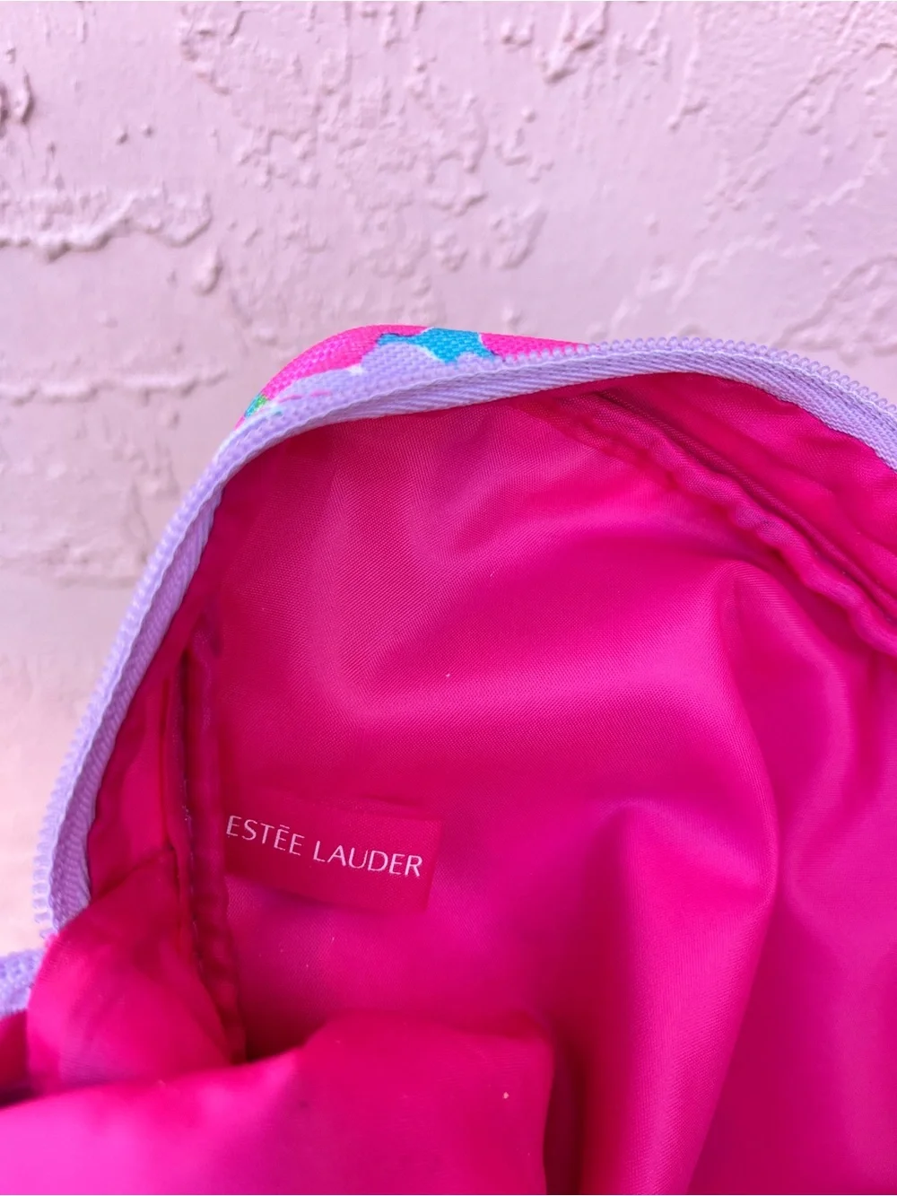Lilly Pulitzer Estée Lauder Collaboration Make Up Cosmetic Bag Floral Dragonfly